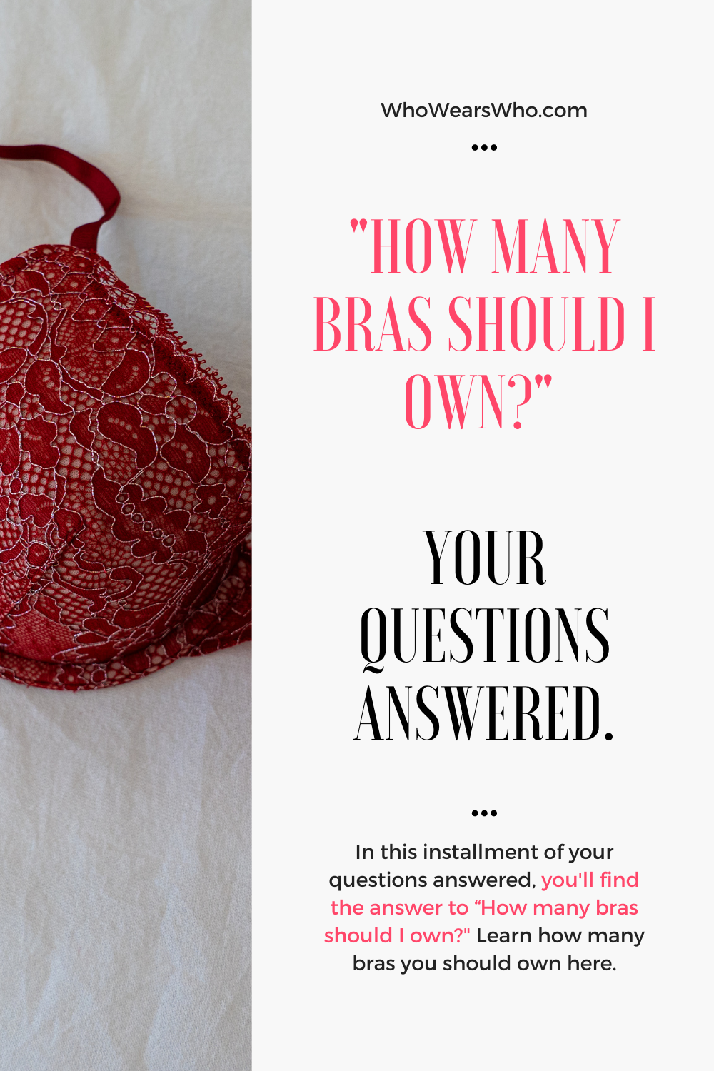 How many bras should I own