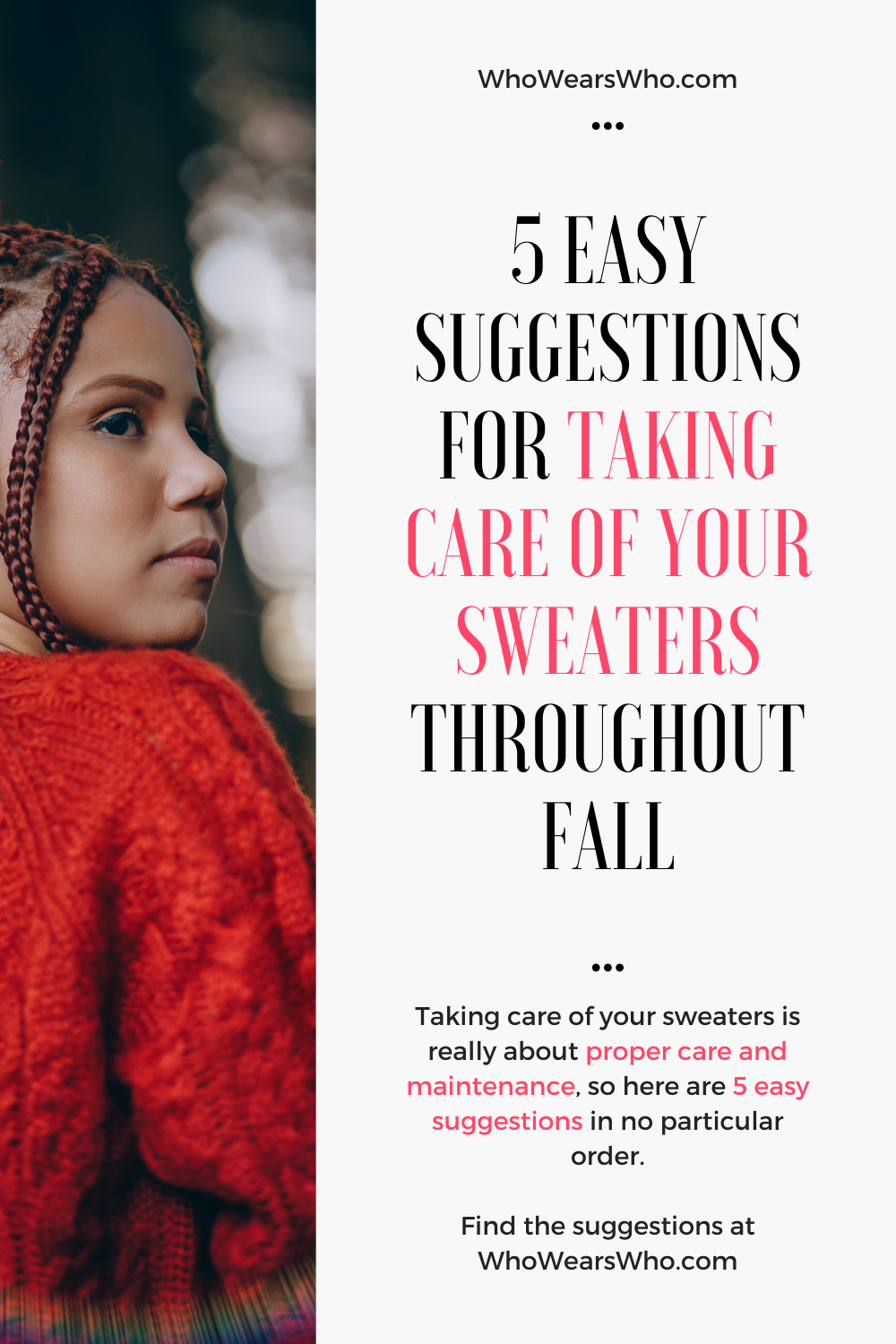 5 easy suggestions for taking care of your sweaters throughout fall
