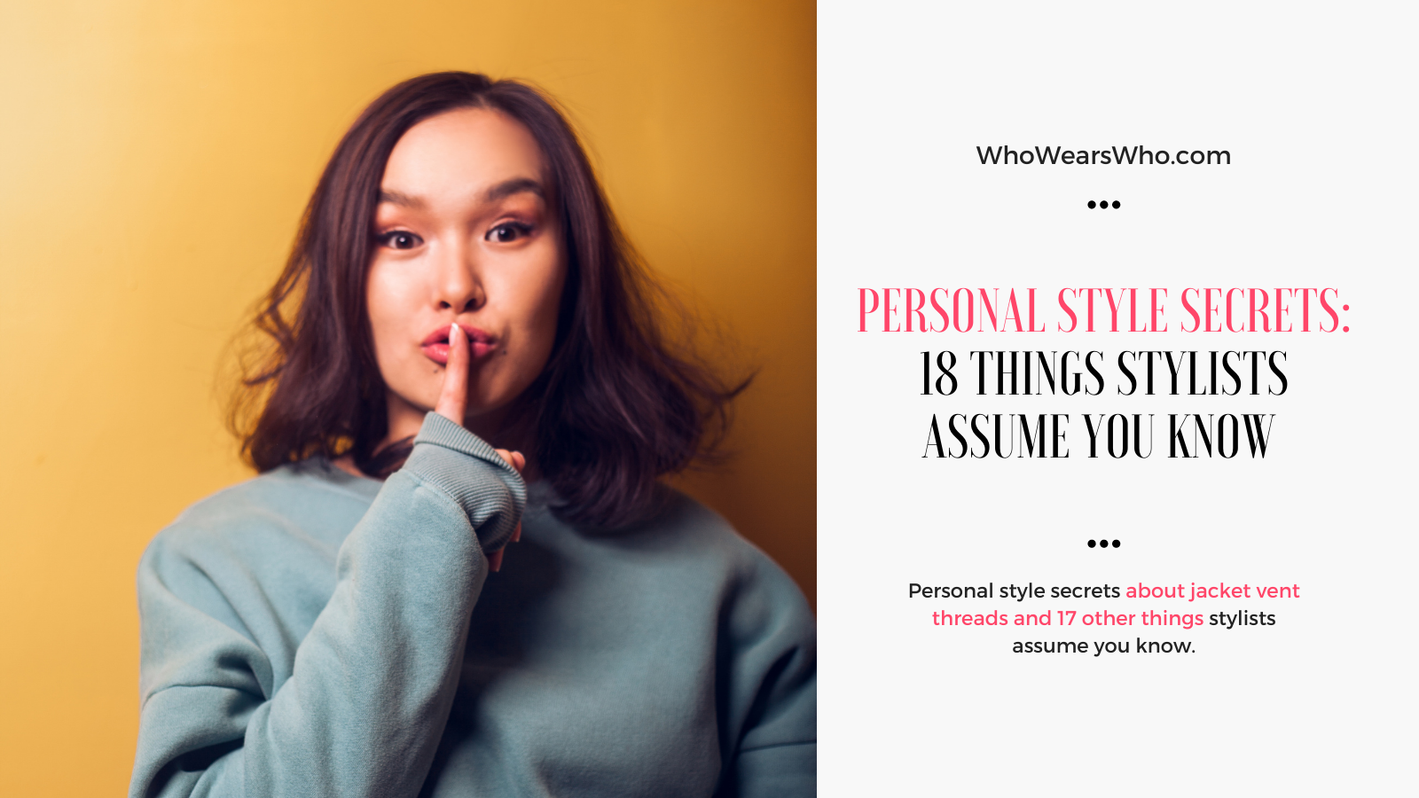 Personal Style Secrets 18 things Stylists assume you know Twitter