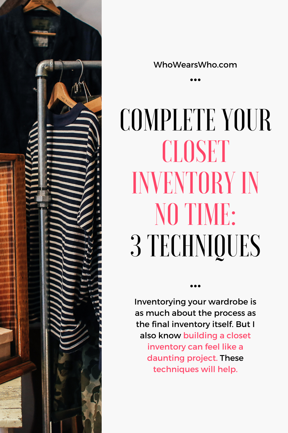 Complete your closet inventory in no time